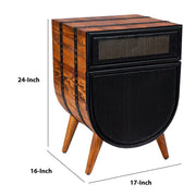 24 Inch Acacia Wood Accent Cabinet - Family Friendly Furniture