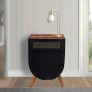 24 Inch Acacia Wood Accent Cabinet - Family Friendly Furniture