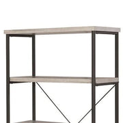 Wood And Metal Open Bookcase