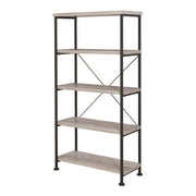 Wood And Metal Open Bookcase