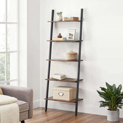 Rustic Ladder Style Iron Bookcase