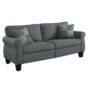 Linen Upholstered Overstuffed Loveseat