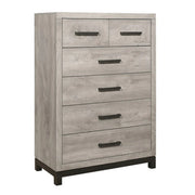 49 Inch 6 Drawer Tall Dresser Chest With Metal Handles - Family Friendly Furniture