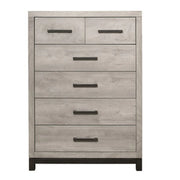 49 Inch 6 Drawer Tall Dresser Chest With Metal Handles - Family Friendly Furniture