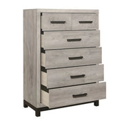 49 Inch 6 Drawer Tall Dresser Chest With Metal Handles - Family Friendly Furniture