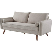 Modern Sofa with with Mid-Century Style Wood Legs