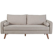 Modern Sofa with with Mid-Century Style Wood Legs