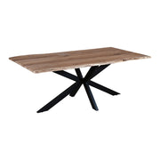 79 Inch Rectangular Live Edge Top Mango Wood Dining Table - Family Friendly Furniture