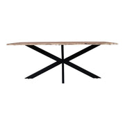 79 Inch Rectangular Live Edge Top Mango Wood Dining Table - Family Friendly Furniture