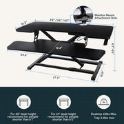 AlcoveRiser Standing Desk Converters M7