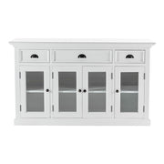 Lidia Modern Farmhouse White Buffet Server - Family Friendly Furniture