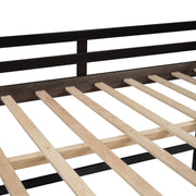 Espresso L Shaped Double Loft Bed With Slide And Ladders - Family Friendly Furniture