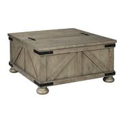 Cocktail Table with Lift Top Storage in Gray - Family Friendly Furniture