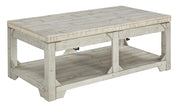 48 Inch Farmhouse Style Lift Top Coffee Table - Family Friendly Furniture