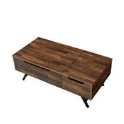 Wooden Coffee Table with Lift Top Storage - Family Friendly Furniture