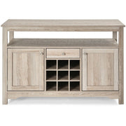 Bodie Gray Oak Buffet Server Sideboard - Family Friendly Furniture