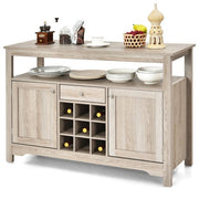 Bodie Gray Oak Buffet Server Sideboard - Family Friendly Furniture