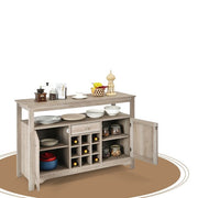 Bodie Gray Oak Buffet Server Sideboard - Family Friendly Furniture