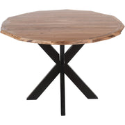 41 Inch Handcrafted Live Edge Round Dining Table - Family Friendly Furniture