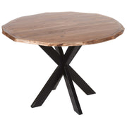 41 Inch Handcrafted Live Edge Round Dining Table - Family Friendly Furniture