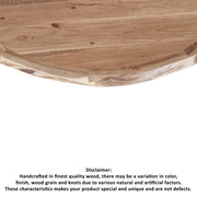 41 Inch Handcrafted Live Edge Round Dining Table - Family Friendly Furniture