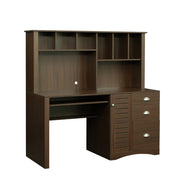 Walnut Desk with Hutch, Walnut