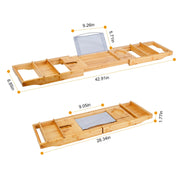 Bathtub Caddy Tray Crafted Bamboo Bath Tray Table