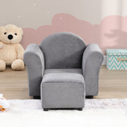 Kid's Recliner, Kids Upholstered Chair with Ottoman