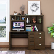 Walnut Desk with Hutch, Walnut