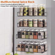 4 Pack Strong Magnetic Spice Rack Organizer, Fridge or Microwave