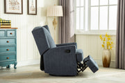 The Winged Wonder: Wingback Glider Recliner, Blue