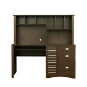 Walnut Desk with Hutch, Walnut