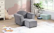 Kid's Recliner, Kids Upholstered Chair with Ottoman