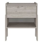 Hosley Nightstand Light Grey - 1-Drawer 1-Shelf - Family Friendly Furniture