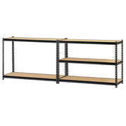 5-Tier Steel Garage Storage Shelving Unit in Black (60 in. W x 72 in. H x 24 in. D)