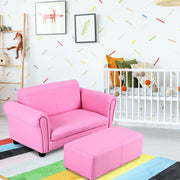 Kid's Double Lounge Sofa, Kid's Couch with Ottoman