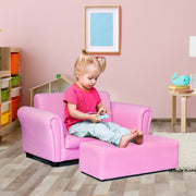 Kid's Double Lounge Sofa, Kid's Couch with Ottoman