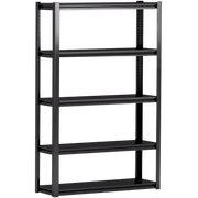 5-Tier Heavy Duty Metal Adjustable Storage Shelves in Black (36 in. W x 72 in. H x 16 in. D)