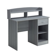 Mobili Modern Office Desk with Hutch, Gray