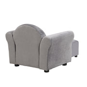 Kid's Recliner, Kids Upholstered Chair with Ottoman