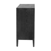 Wood Storage Cabinet with Two Tempered Glass Doors ,Four Legs and Adjustable Shelf,Suitable for Living Room, Study and Entrance