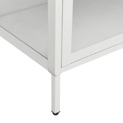 Curio Cabinet White 35.4" x 15.7" x 70.9" - Steel and Tempered Glass