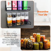 4 Pack Strong Magnetic Spice Rack Organizer, Fridge or Microwave