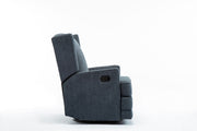 The Winged Wonder: Wingback Glider Recliner, Blue