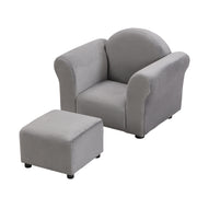 Kid's Recliner, Kids Upholstered Chair with Ottoman