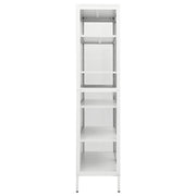 Curio Cabinet White 35.4" x 15.7" x 70.9" - Steel and Tempered Glass