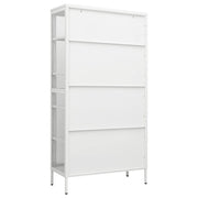 Curio Cabinet White 35.4" x 15.7" x 70.9" - Steel and Tempered Glass