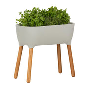 Grey Scandinavian Elevated Raised Smart Drainage Planter Bed - Family Friendly Furniture